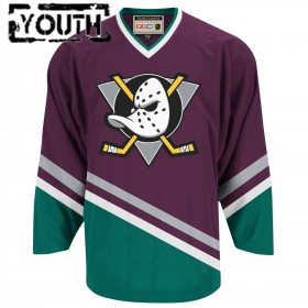 Anaheim Ducks Mighty Ducks Blank CCM Throwback Authentic Shirt - Kinderen